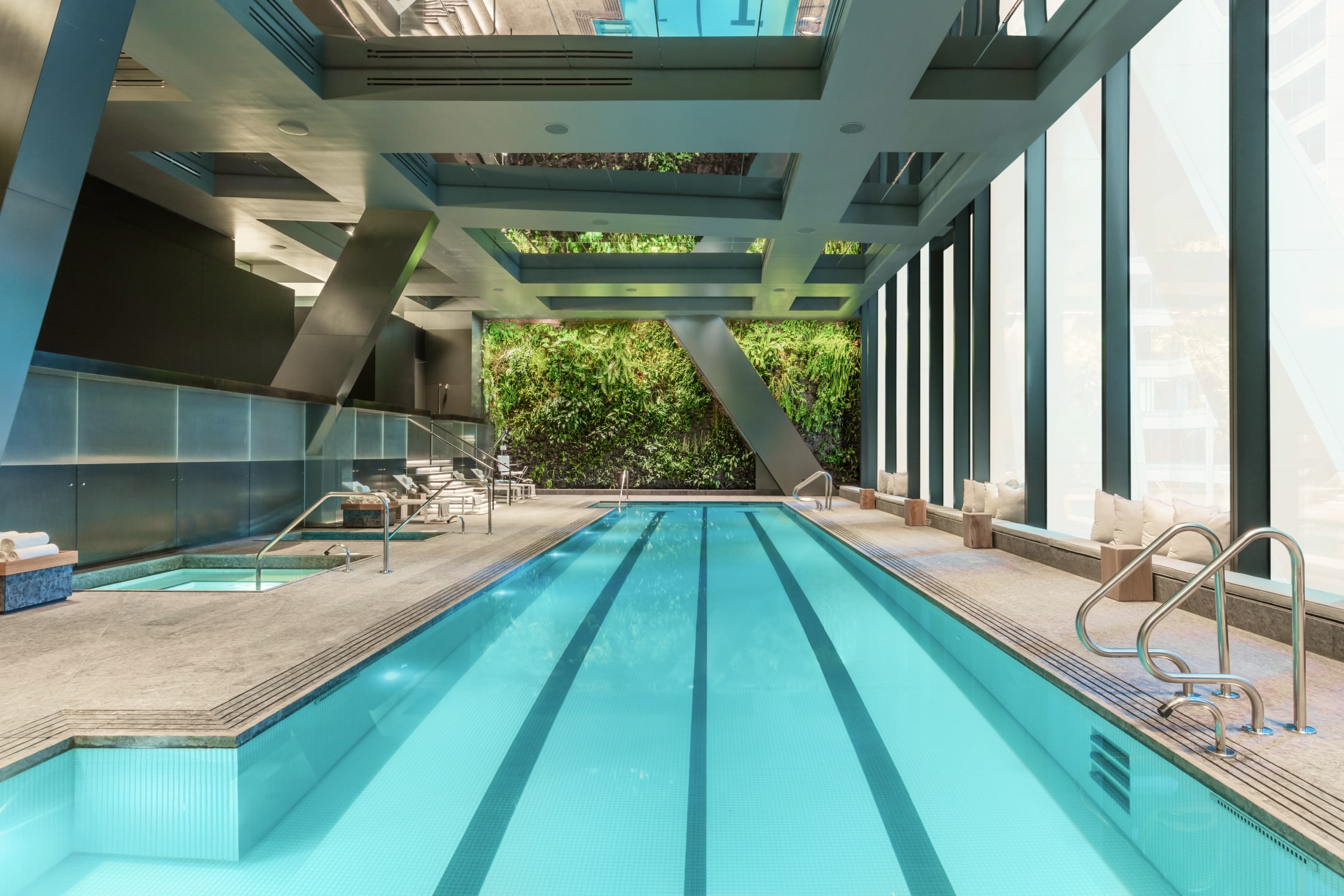 Lap pool and jacuzzis at 53 West 53