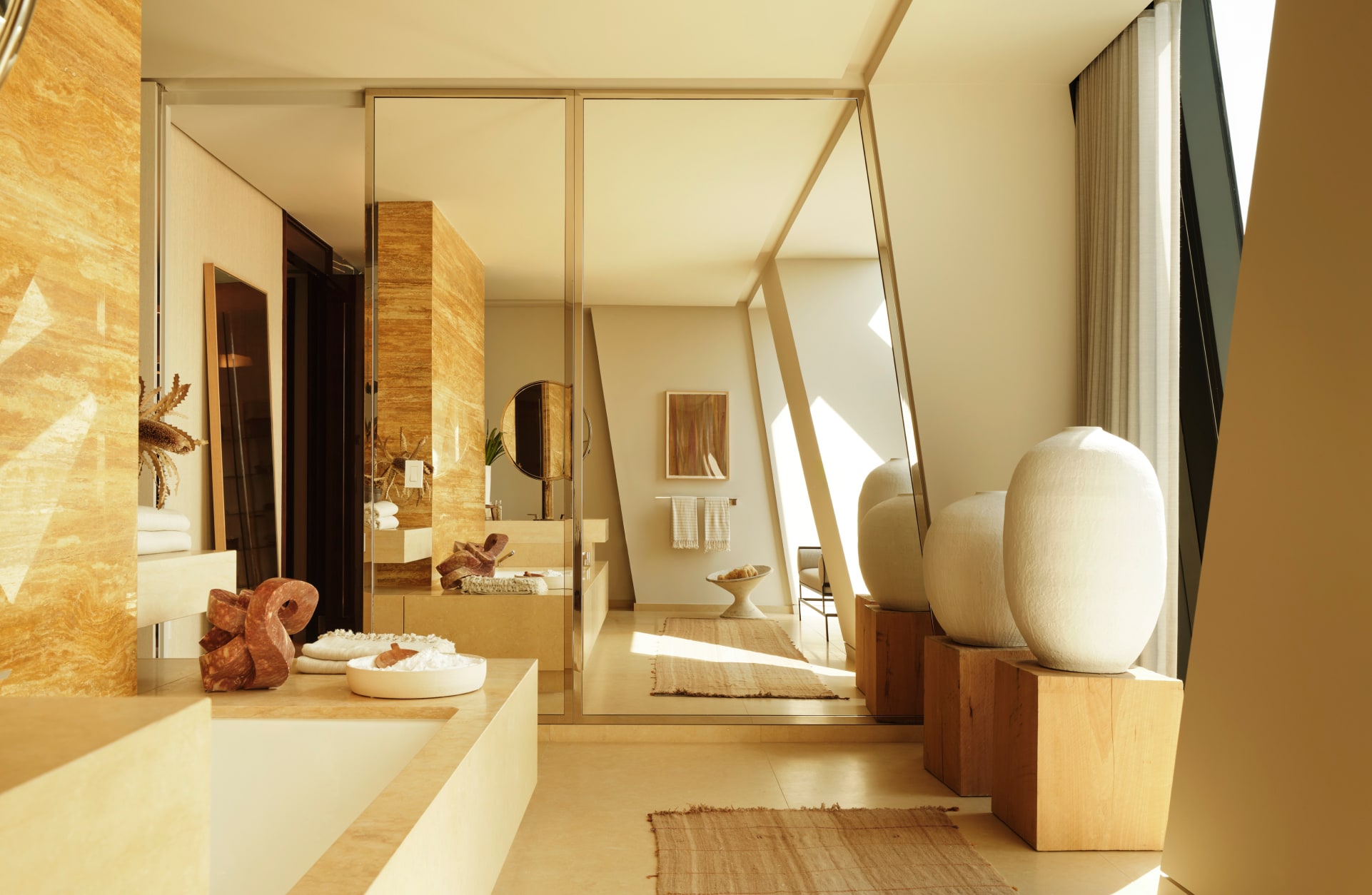Spa-like bathroom in a Manhattan luxury condominium